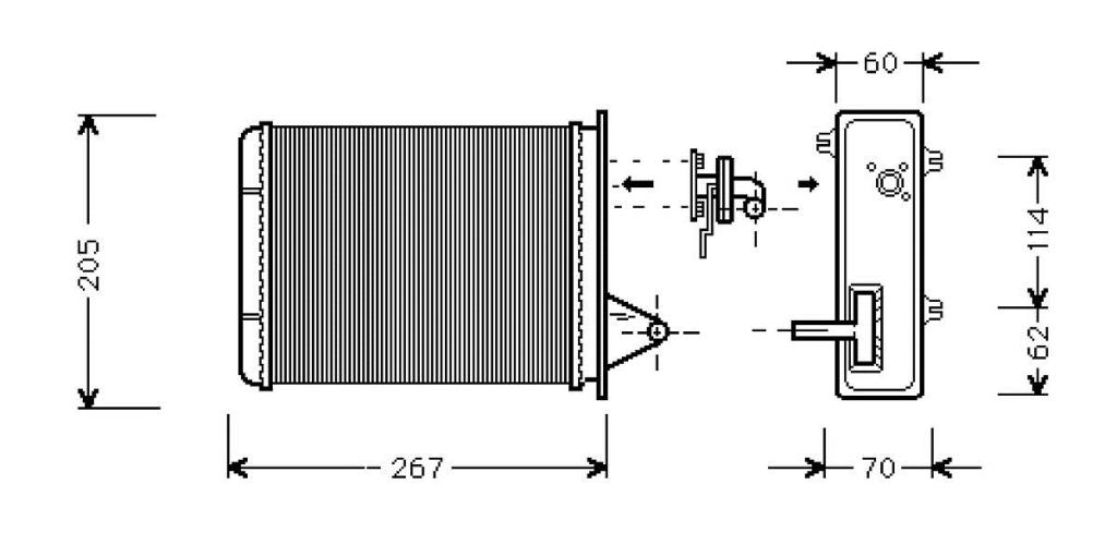 Radiador de calefacción VALEO ref. 812283
